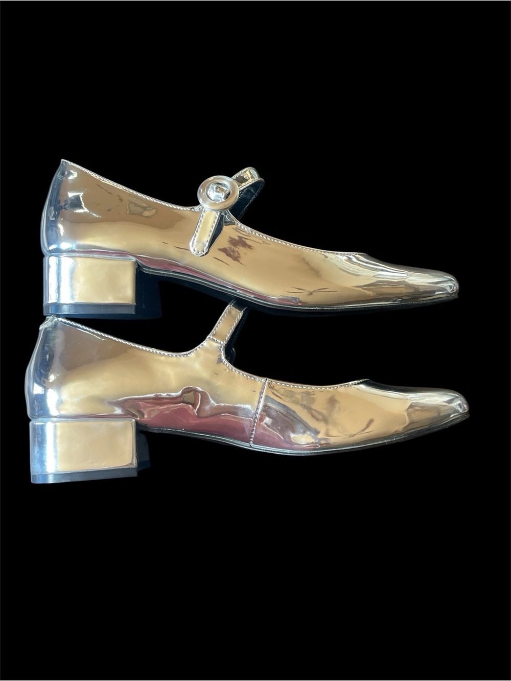 Steve Madden Silver Mary Jane Flats - Picture 7 of 8